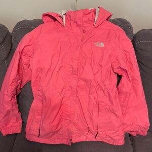 The North Face Pink Raincoat Lightweight Water-Resistant Design